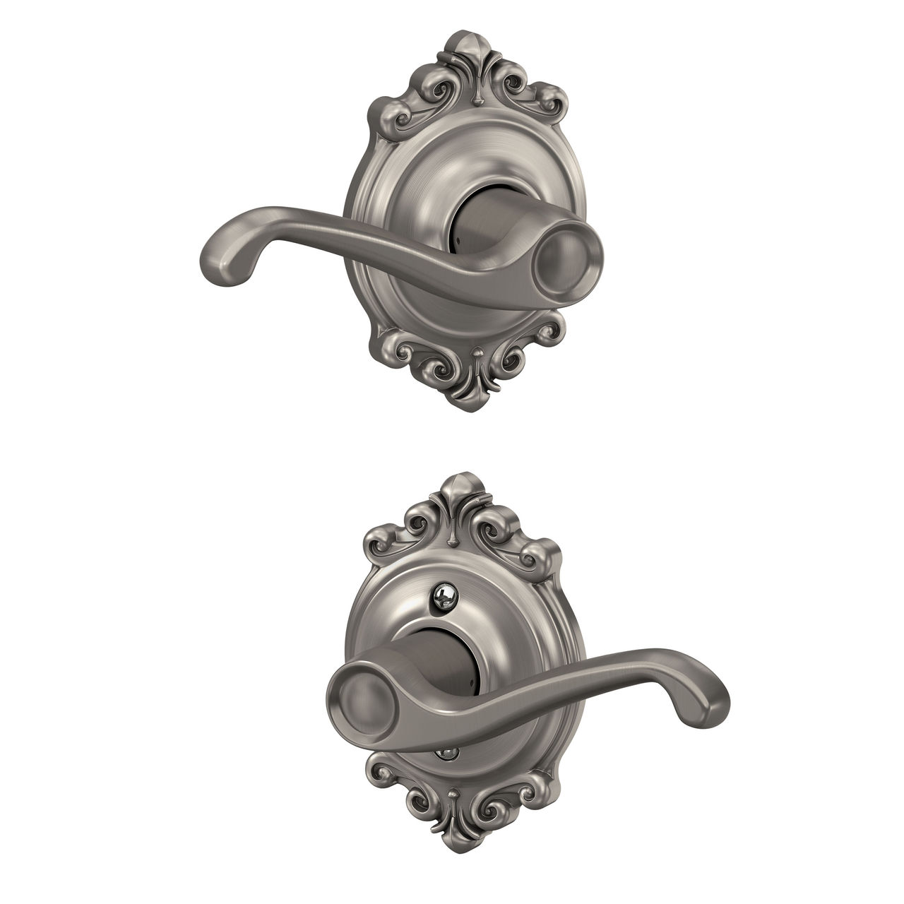 Flair Lever Hall & Closet Lock with Brookshire Trim