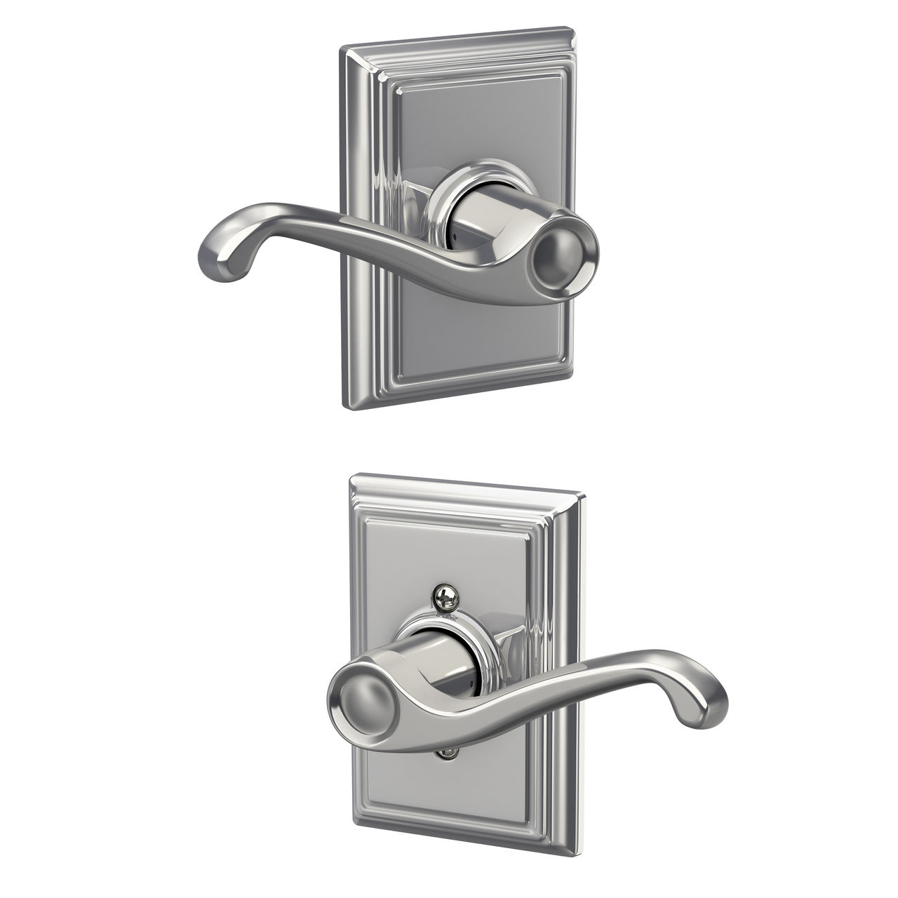 Flair Lever Hall & Closet Lock with Addison Trim