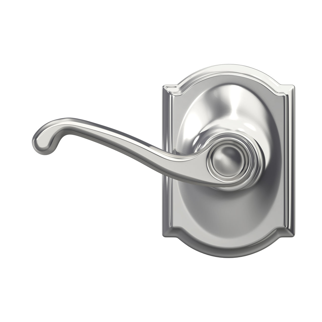 Flair Lever Hall & Closet Lock with Camelot Trim