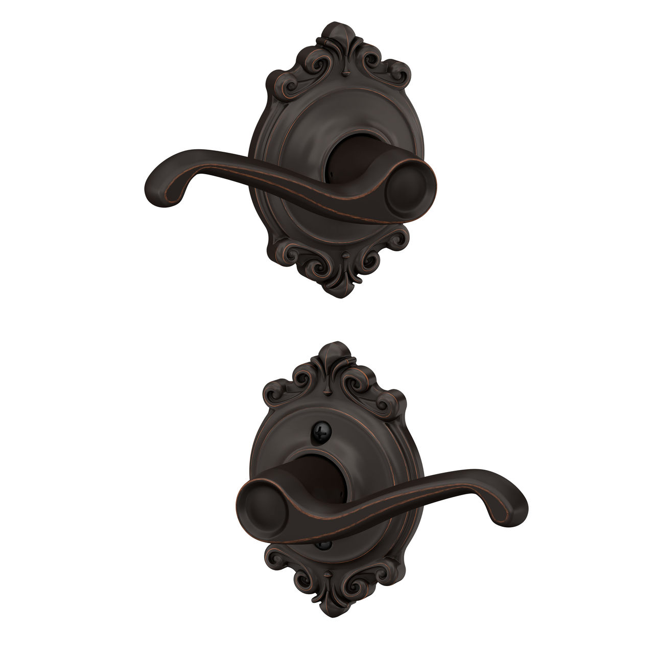 Flair Lever Hall & Closet Lock with Brookshire Trim