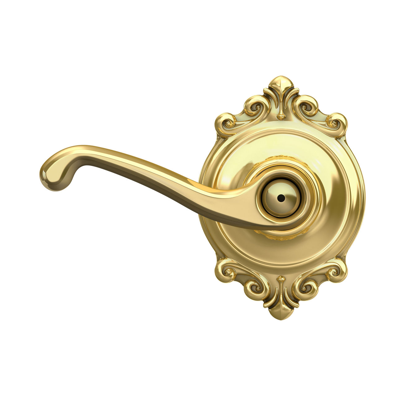 Flair Lever Bed & Bath Lock with Brookshire Trim