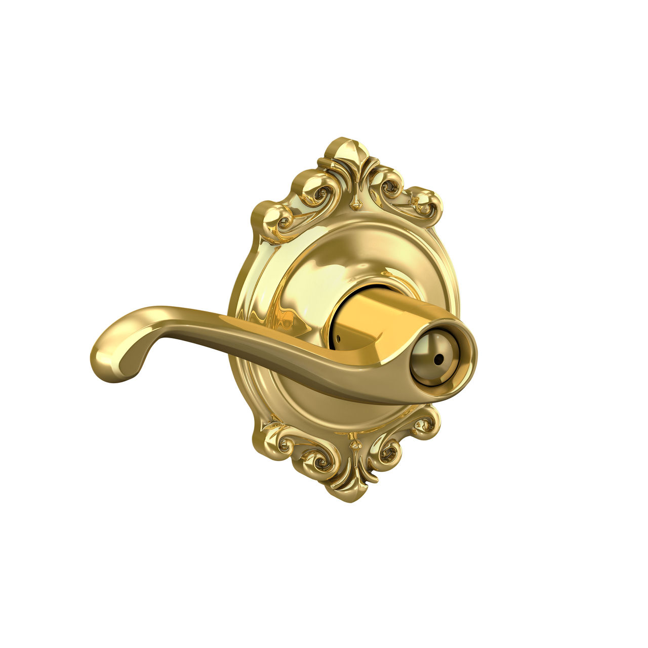 Flair Lever Bed & Bath Lock with Brookshire Trim