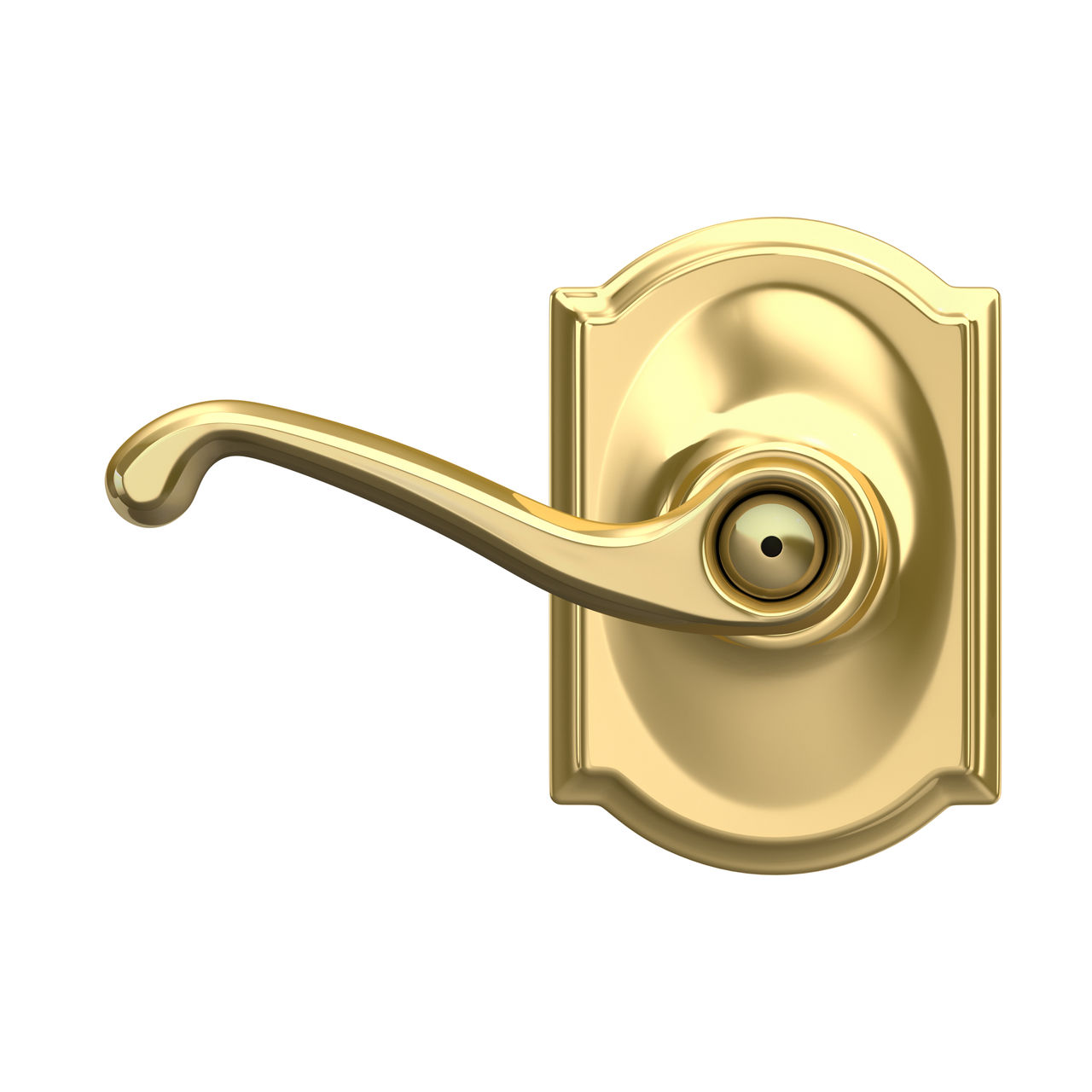 Flair Lever Bed & Bath Lock with Camelot Trim