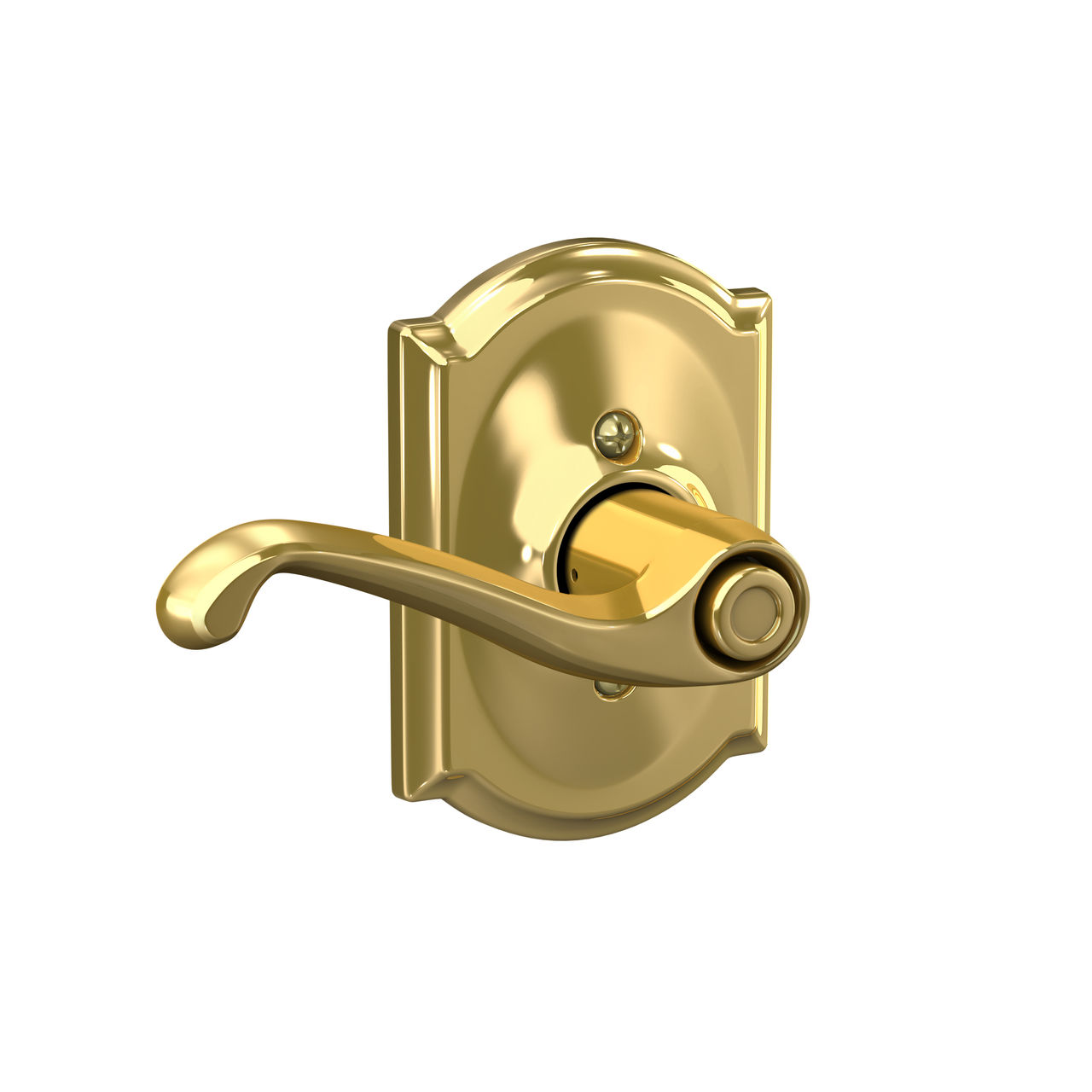 Flair Lever Bed & Bath Lock with Camelot Trim