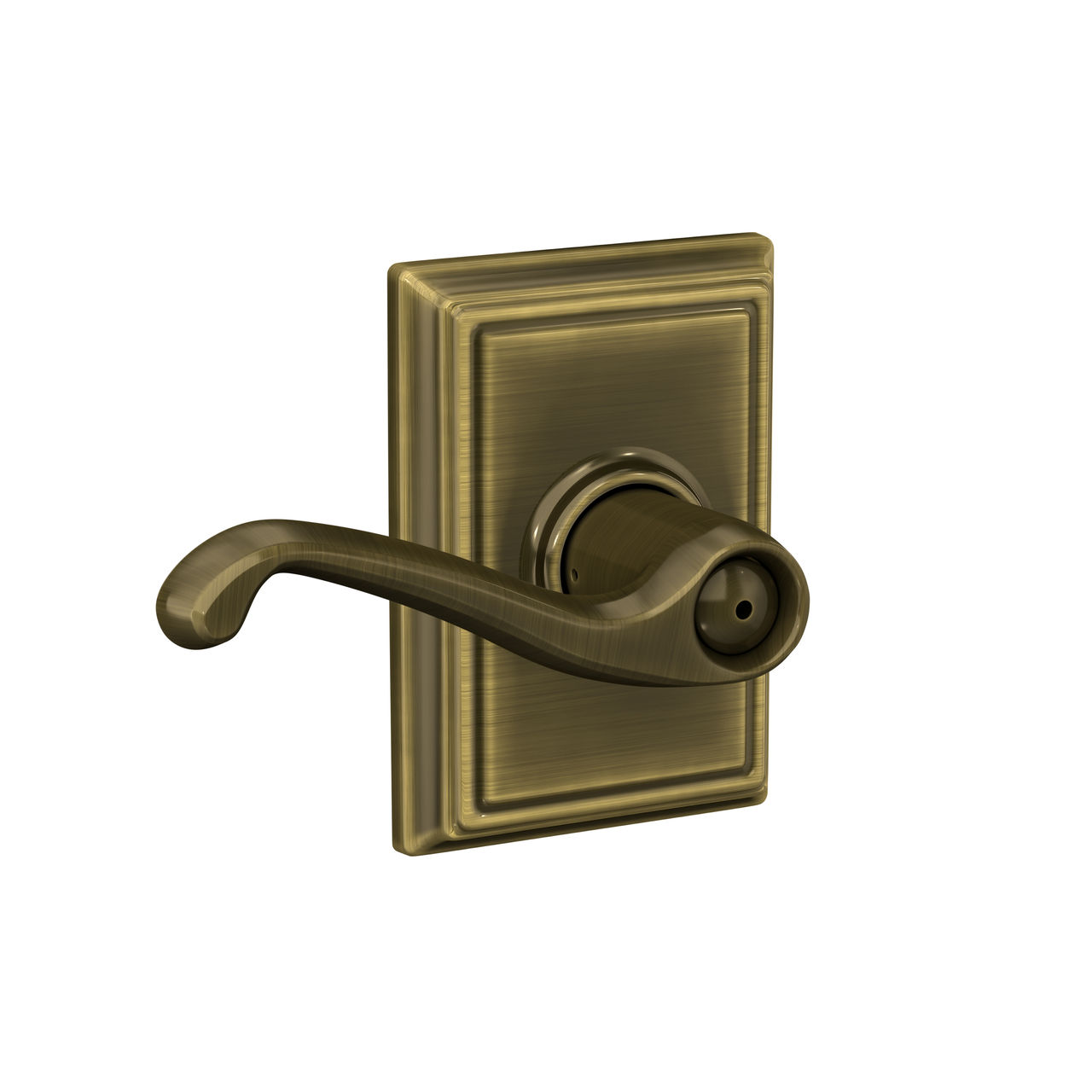 Flair Lever Bed & Bath Lock with Addison Trim