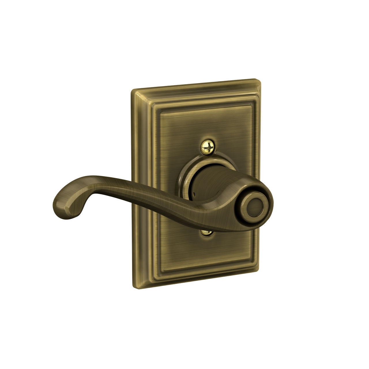 Flair Lever Bed & Bath Lock with Addison Trim