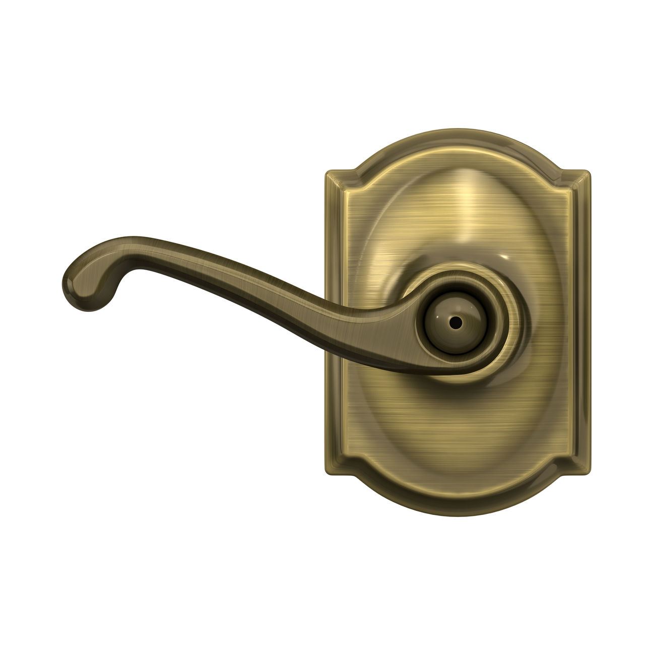 Flair Lever Bed & Bath Lock with Camelot Trim