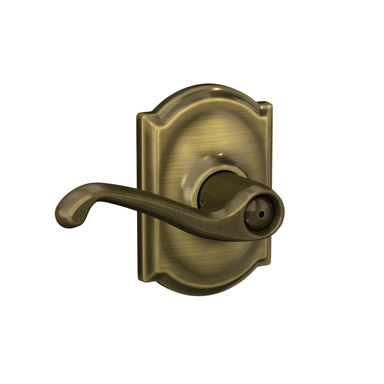 Flair Lever Bed & Bath Lock with Camelot Trim
