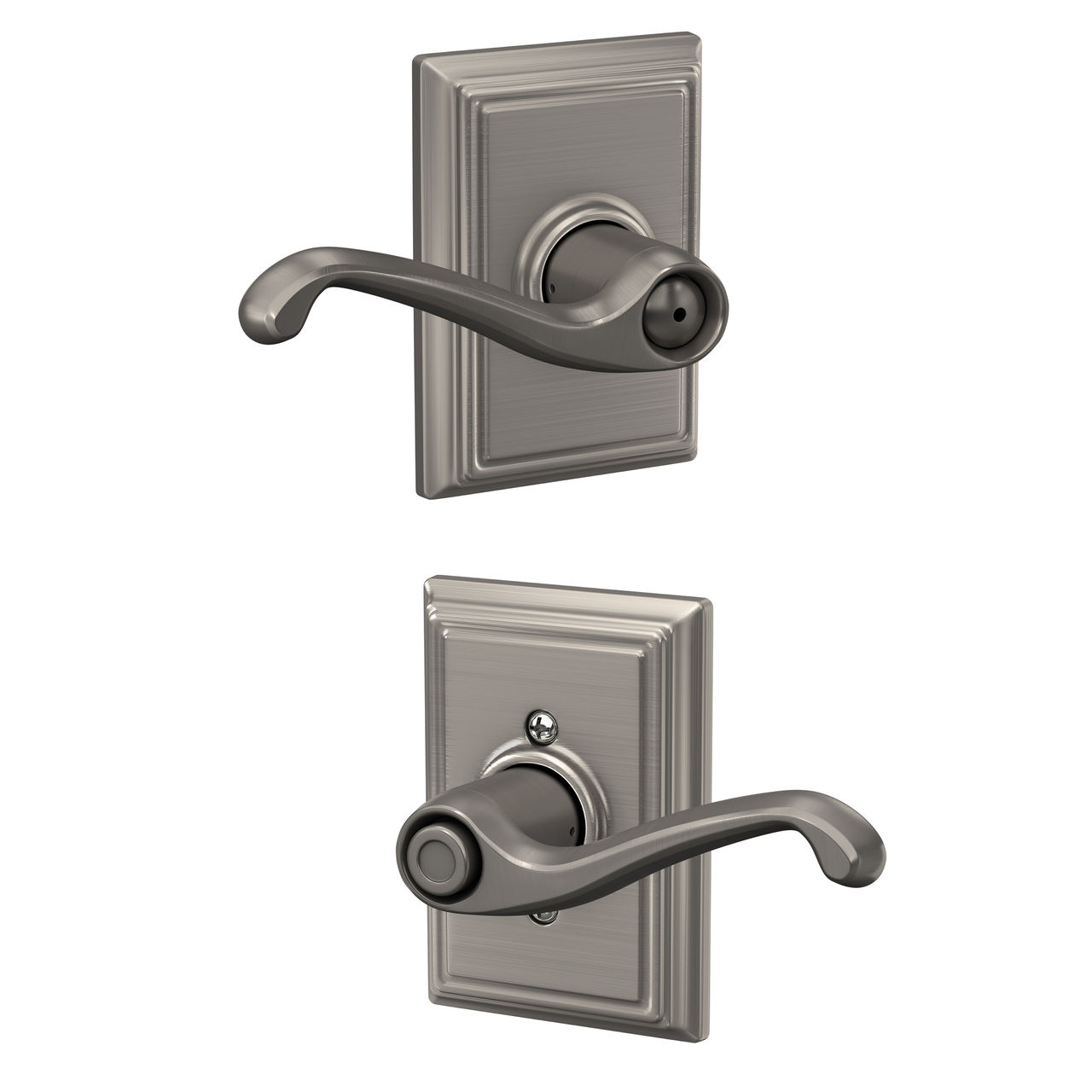 Flair Lever Bed & Bath Lock with Addison Trim