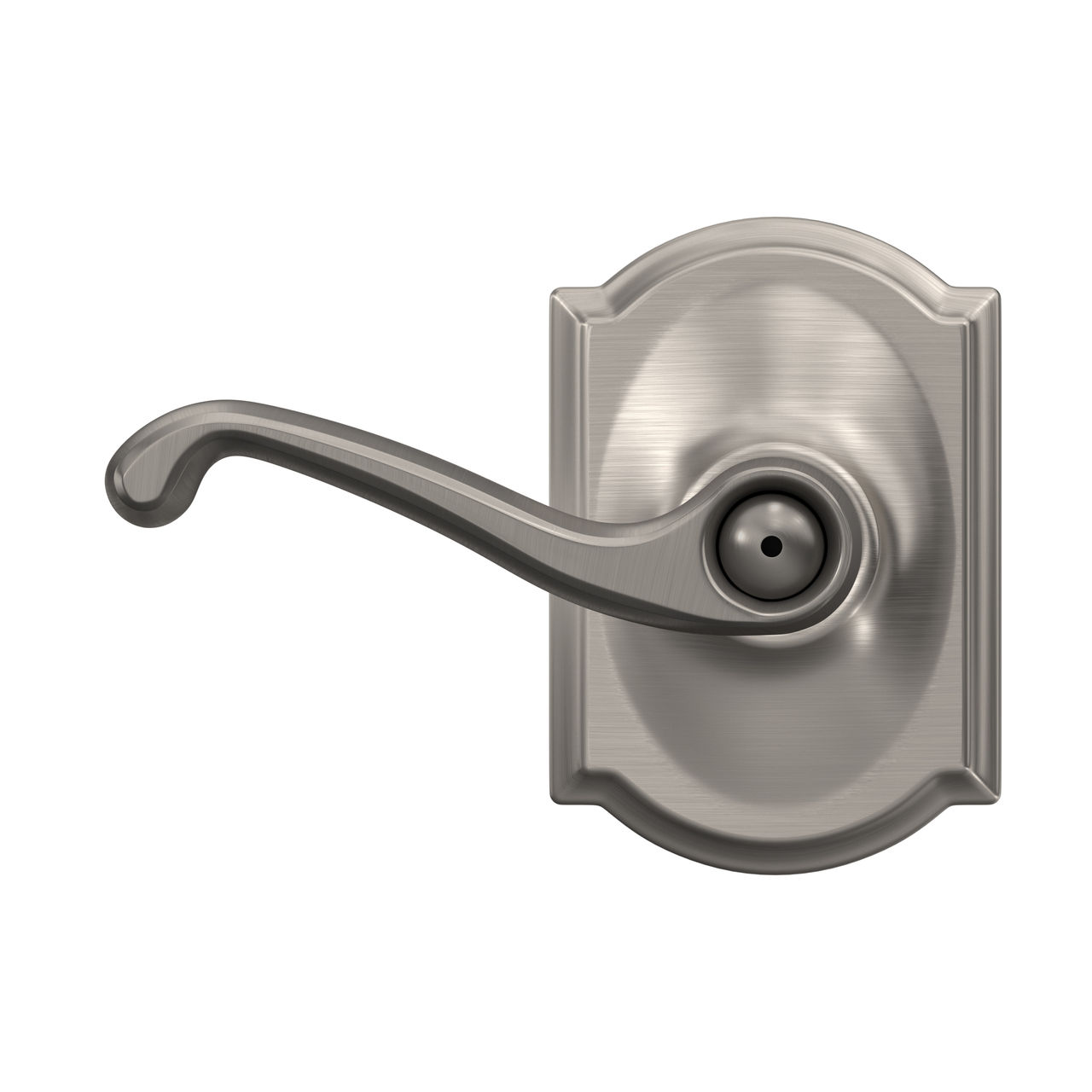 Flair Lever Bed & Bath Lock with Camelot Trim