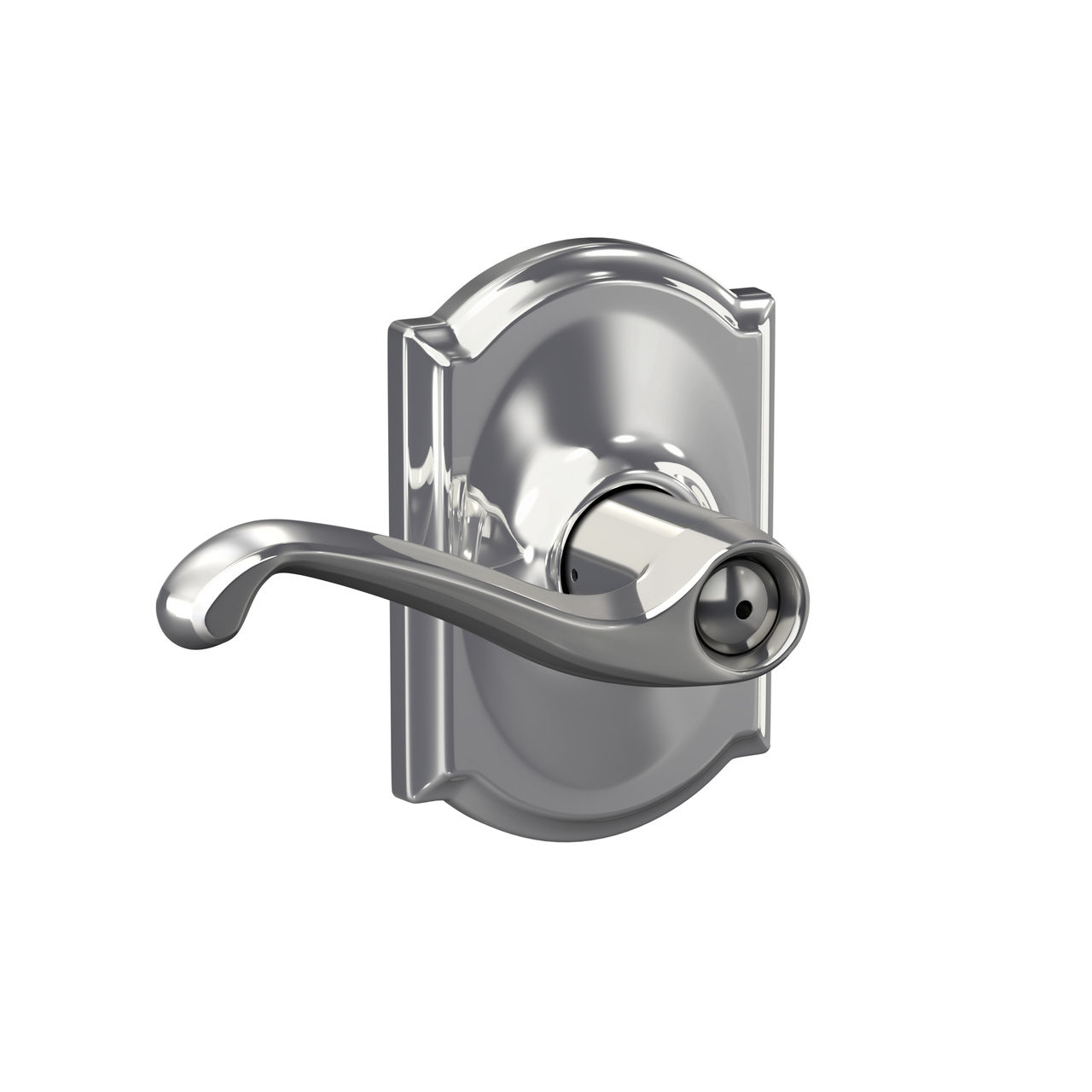 Flair Lever Bed & Bath Lock with Camelot Trim