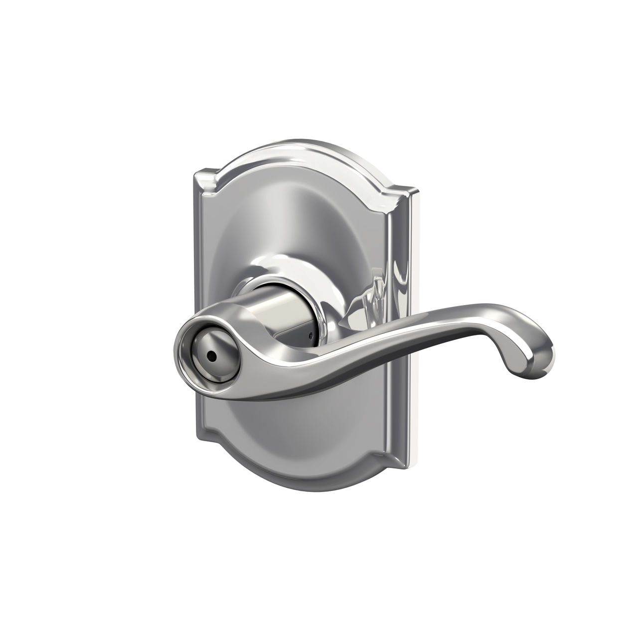 Flair Lever Bed & Bath Lock with Camelot Trim