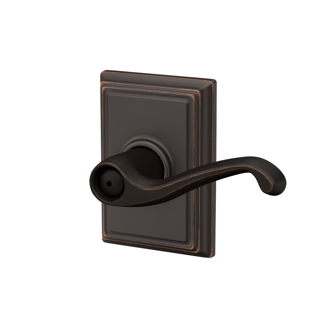 Flair Lever Bed & Bath Lock with Addison Trim