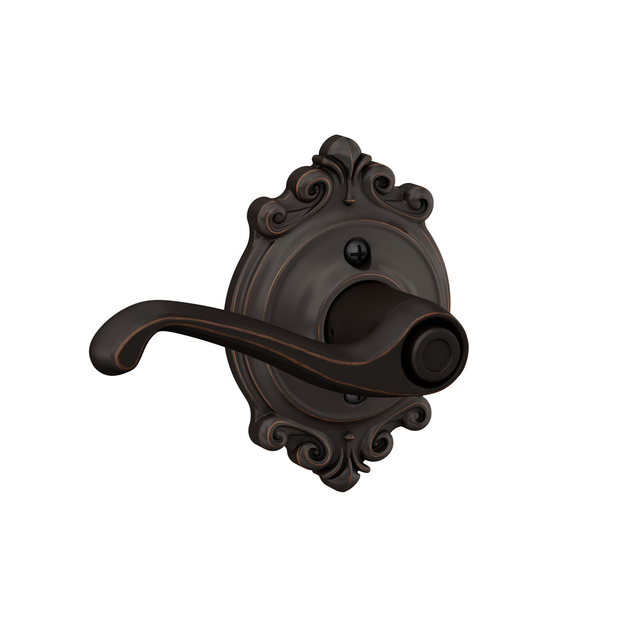 Flair Lever Bed & Bath Lock with Brookshire Trim