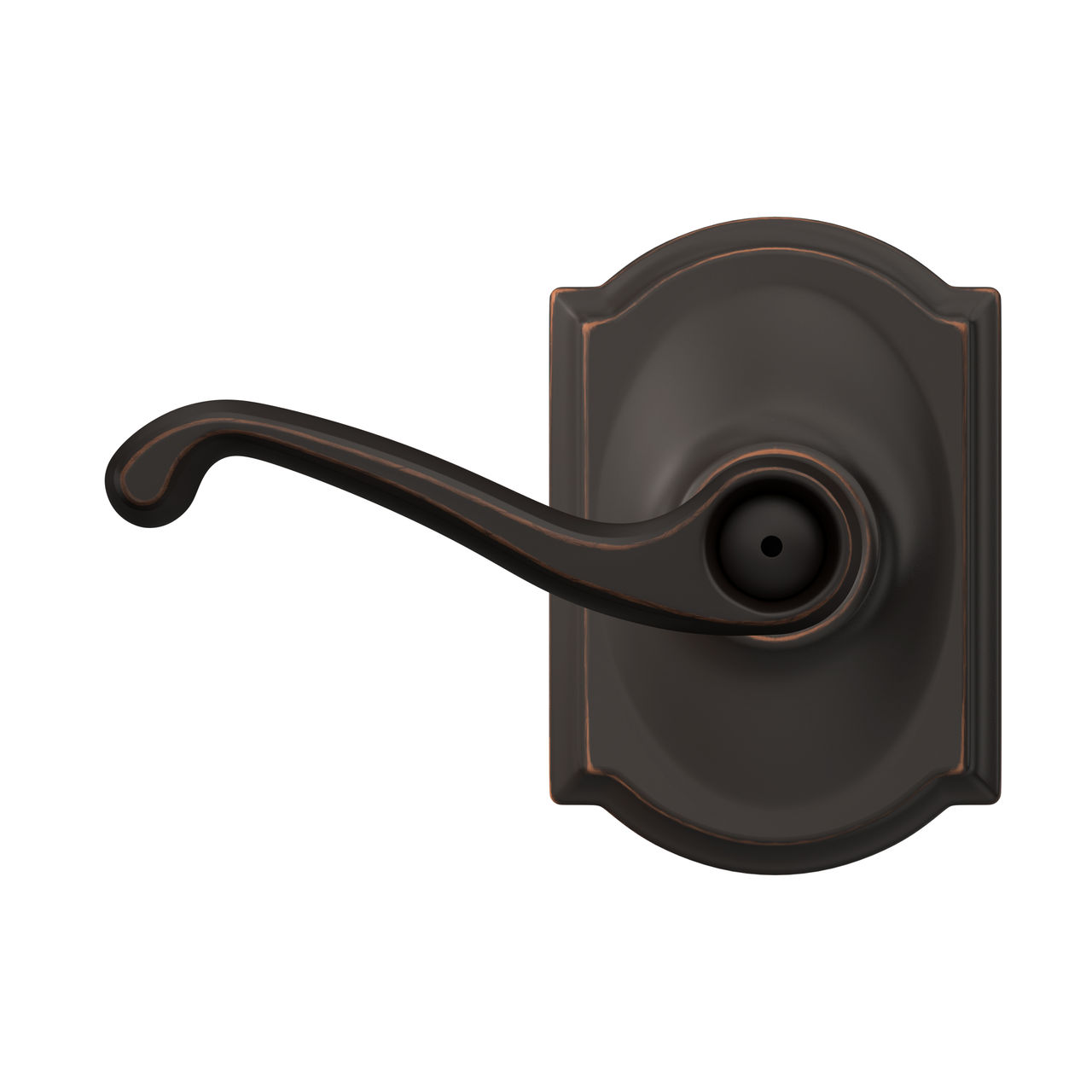 Flair Lever Bed & Bath Lock with Camelot Trim