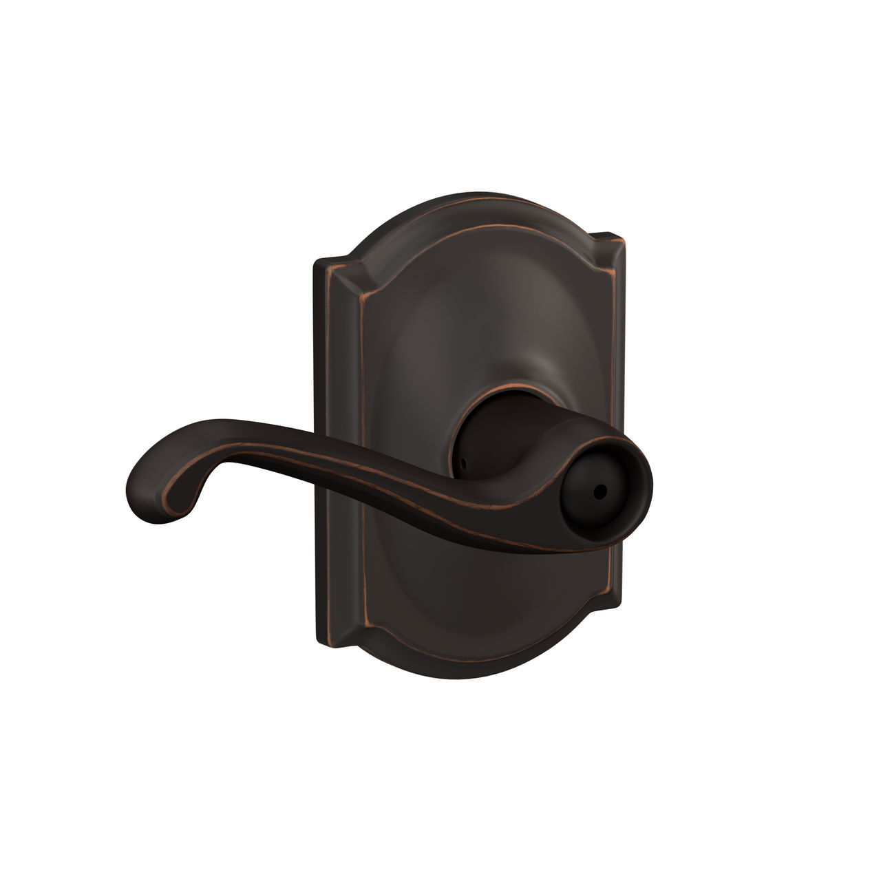 Flair Lever Bed & Bath Lock with Camelot Trim