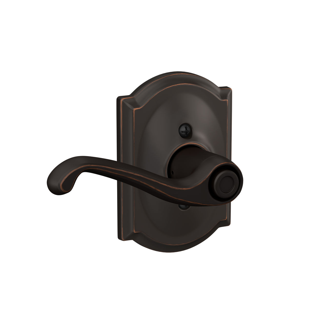 Flair Lever Bed & Bath Lock with Camelot Trim
