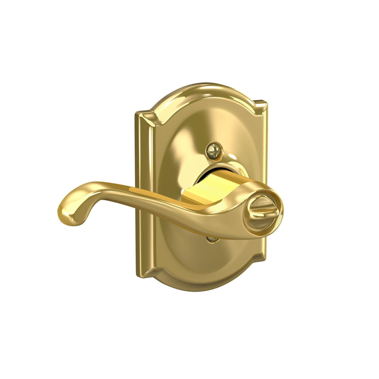 Flair Lever Keyed Entry Lock with Camelot Trim