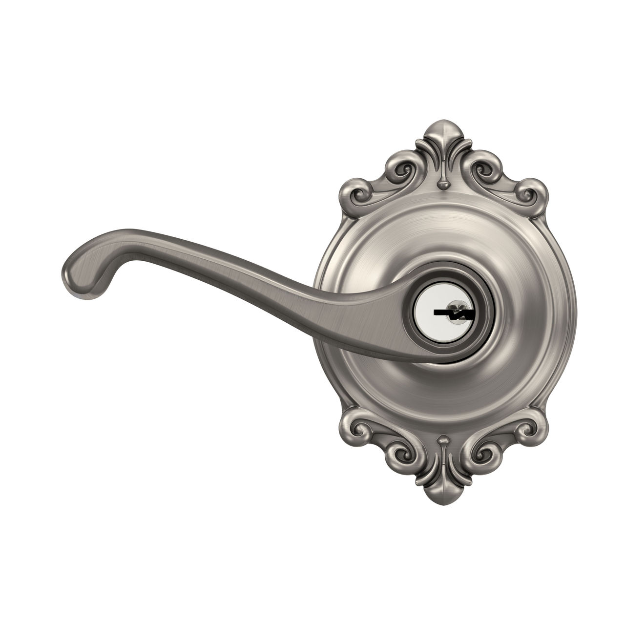 Flair Lever Keyed Entry Lock with Brookshire Trim
