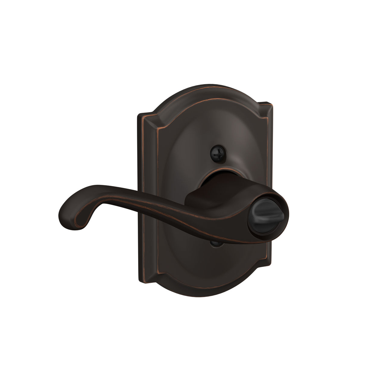 Flair Lever Keyed Entry Lock with Camelot Trim