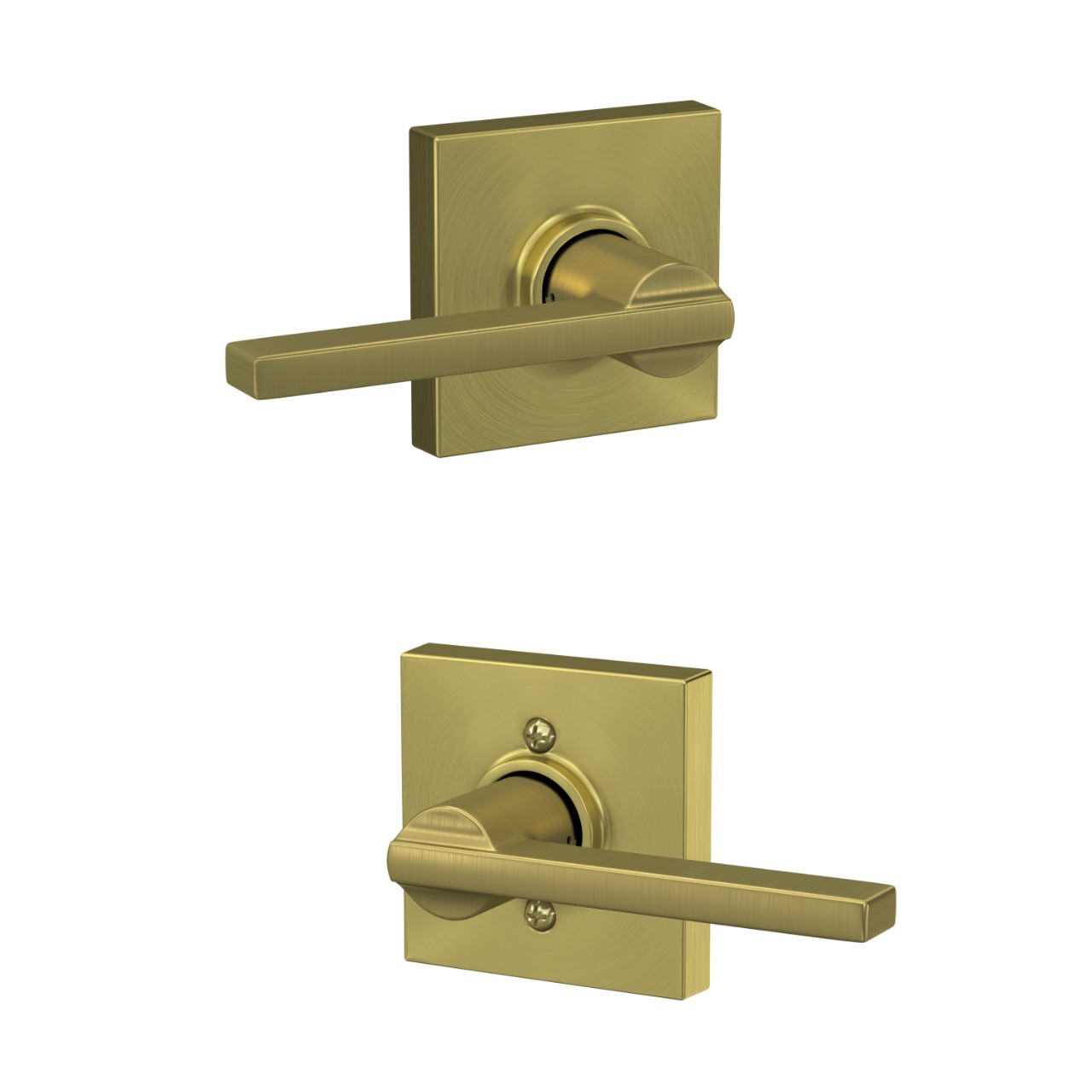 Latitude Lever Hall & Closet Lock with Collins Trim