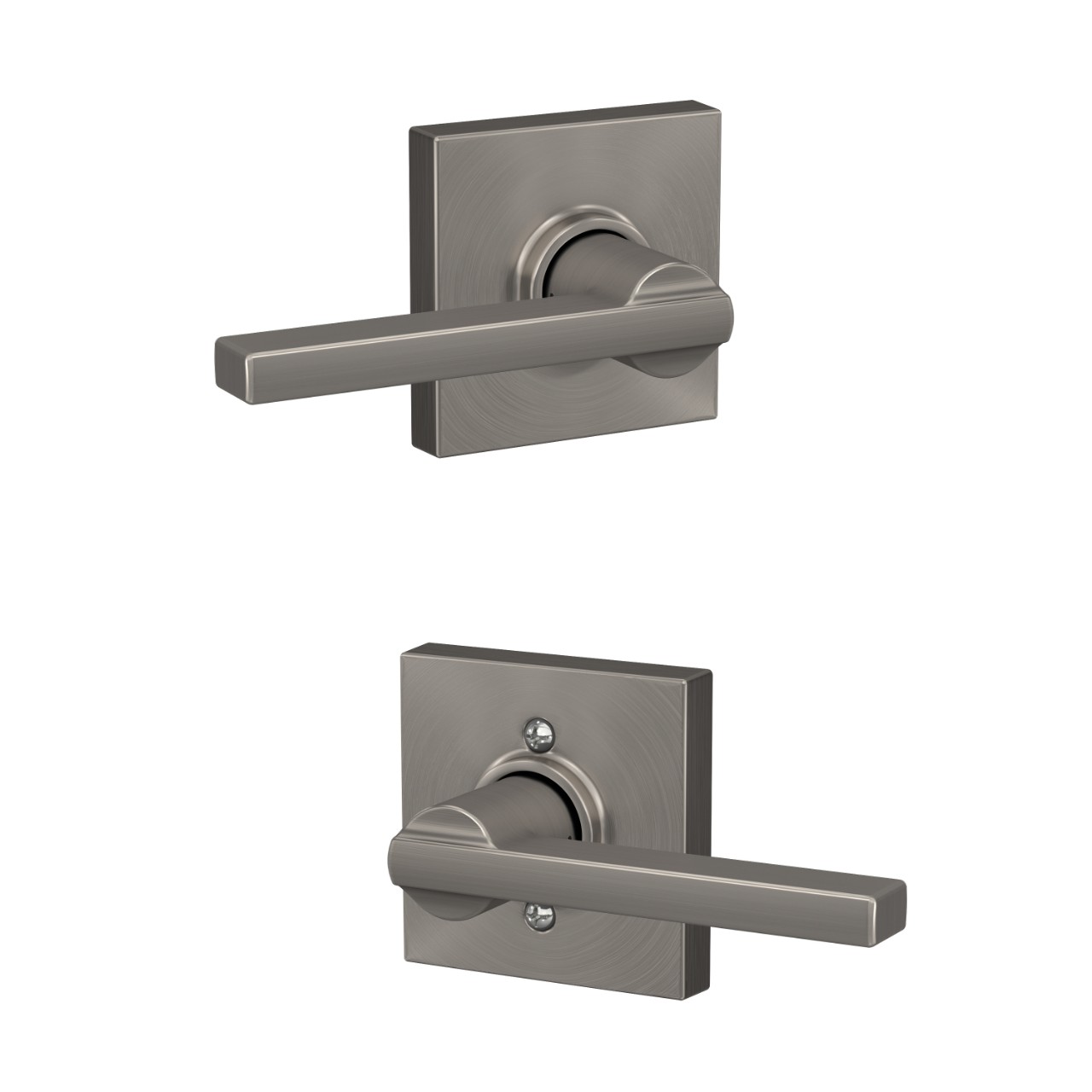 Latitude Lever Hall & Closet Lock with Collins Trim