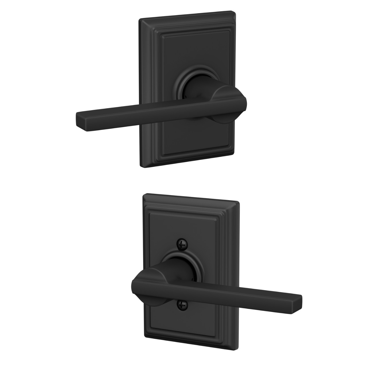 Latitude Lever Hall & Closet Lock with Addison Trim