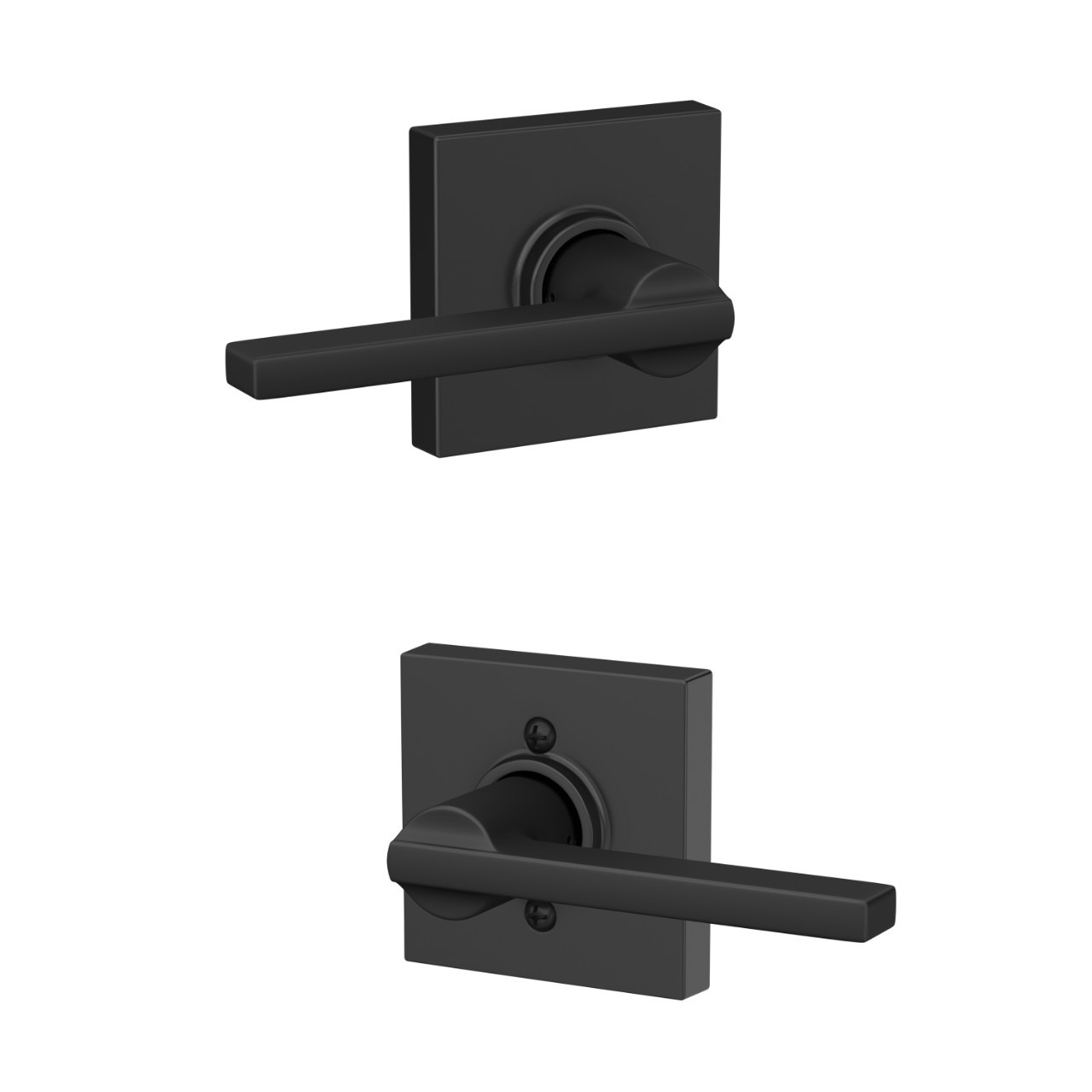 Latitude Lever Hall & Closet Lock with Collins Trim
