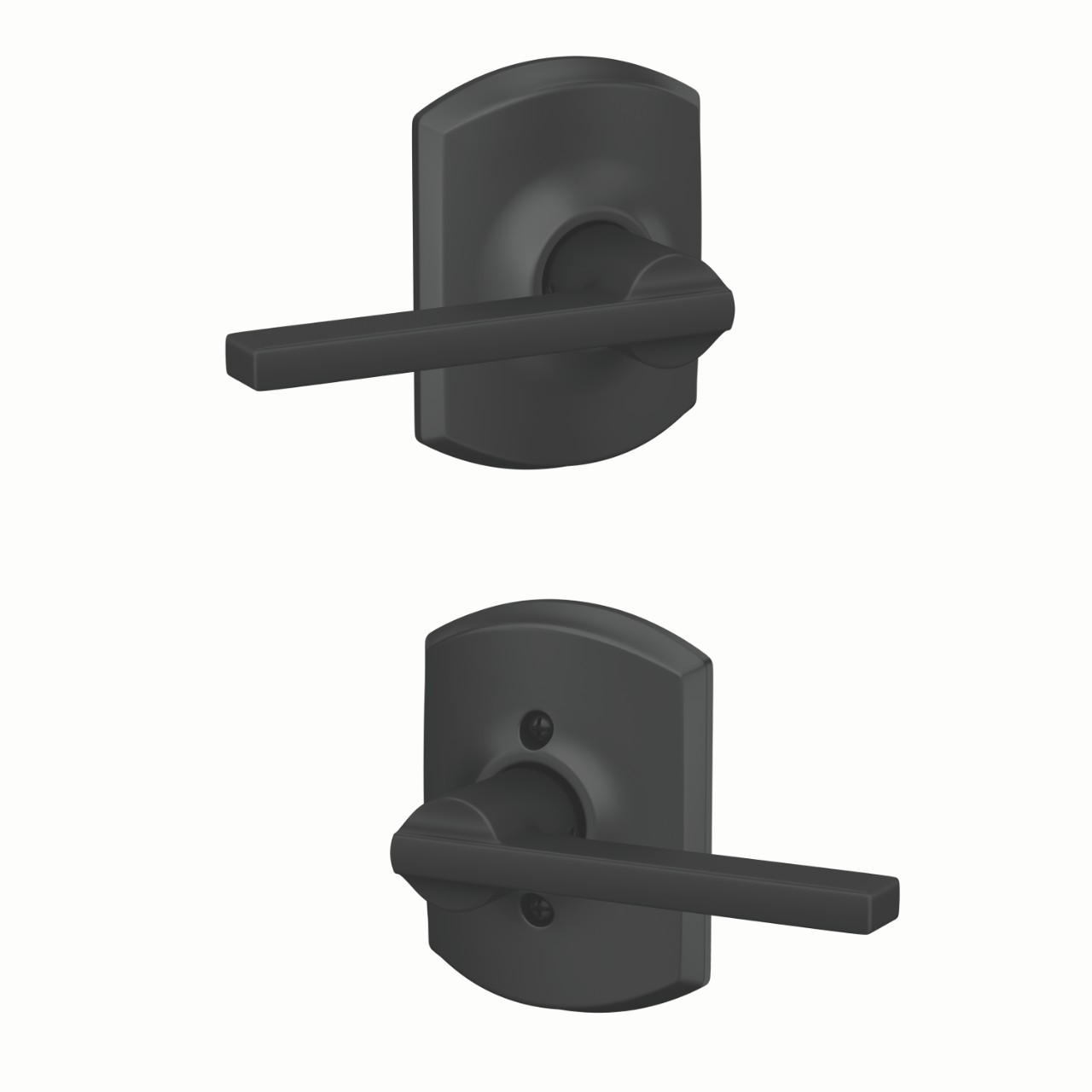 Latitude Lever Hall & Closet Lock with Greenwich Trim