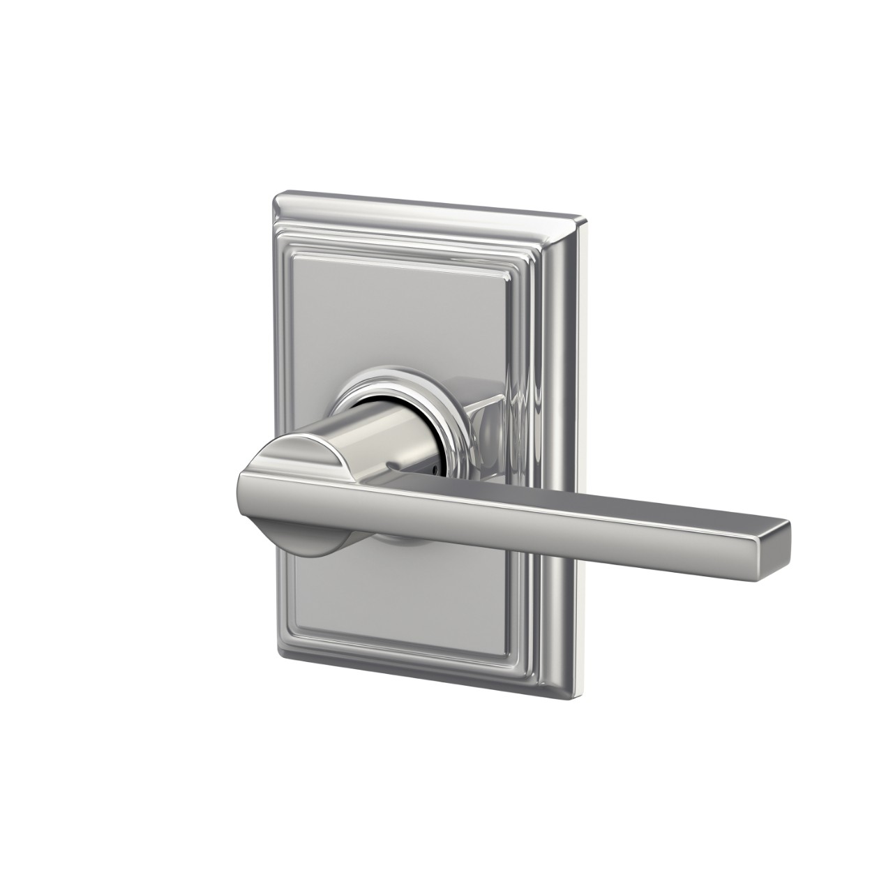 Latitude Lever Hall & Closet Lock with Addison Trim