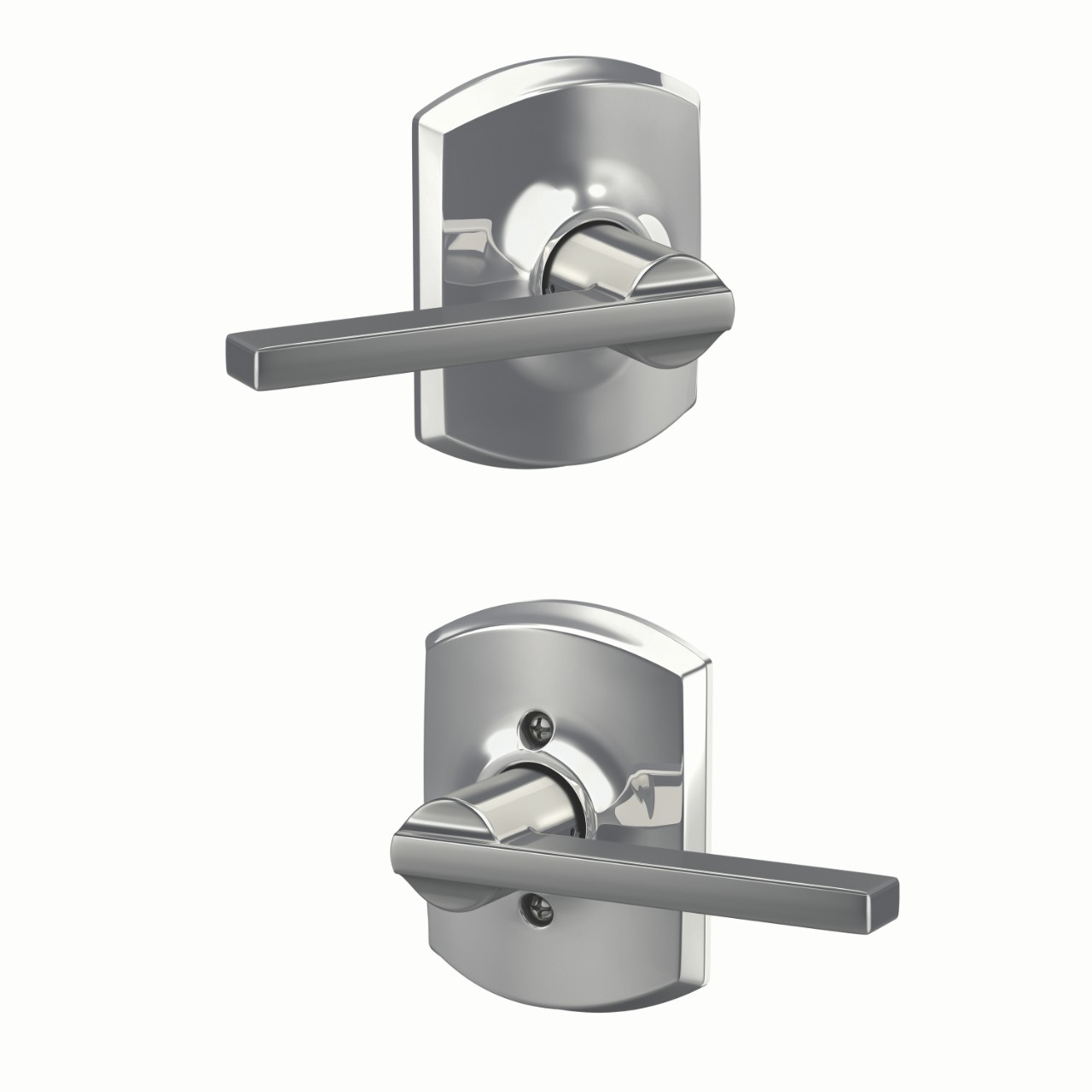 Latitude Lever Hall & Closet Lock with Greenwich Trim