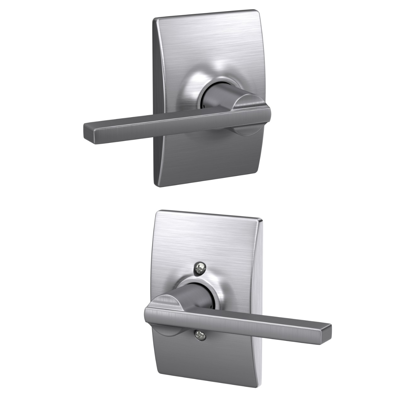 Latitude Lever Hall & Closet Lock with Century Trim