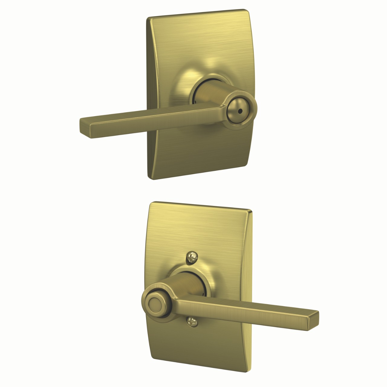 Latitude Lever Bed & Bath Lock with Century Trim
