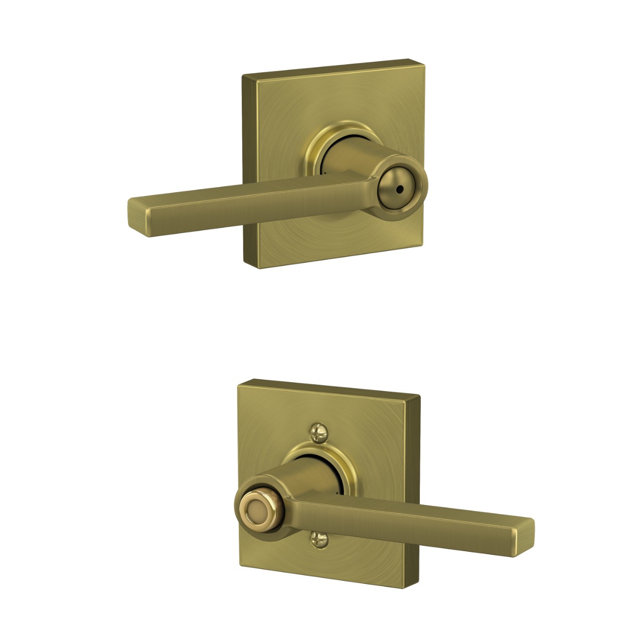 Latitude lever Bed & Bath Lock with Collins Trim
