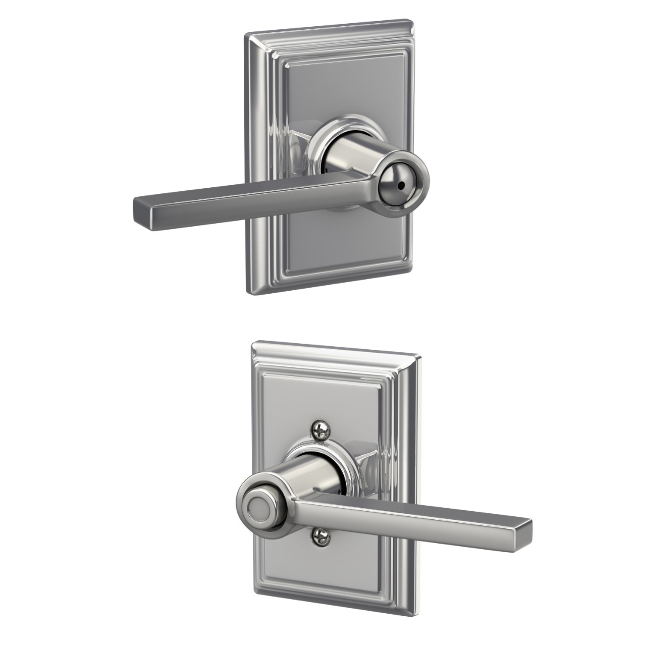 Latitude Lever Bed & Bath Lock with Addison Trim