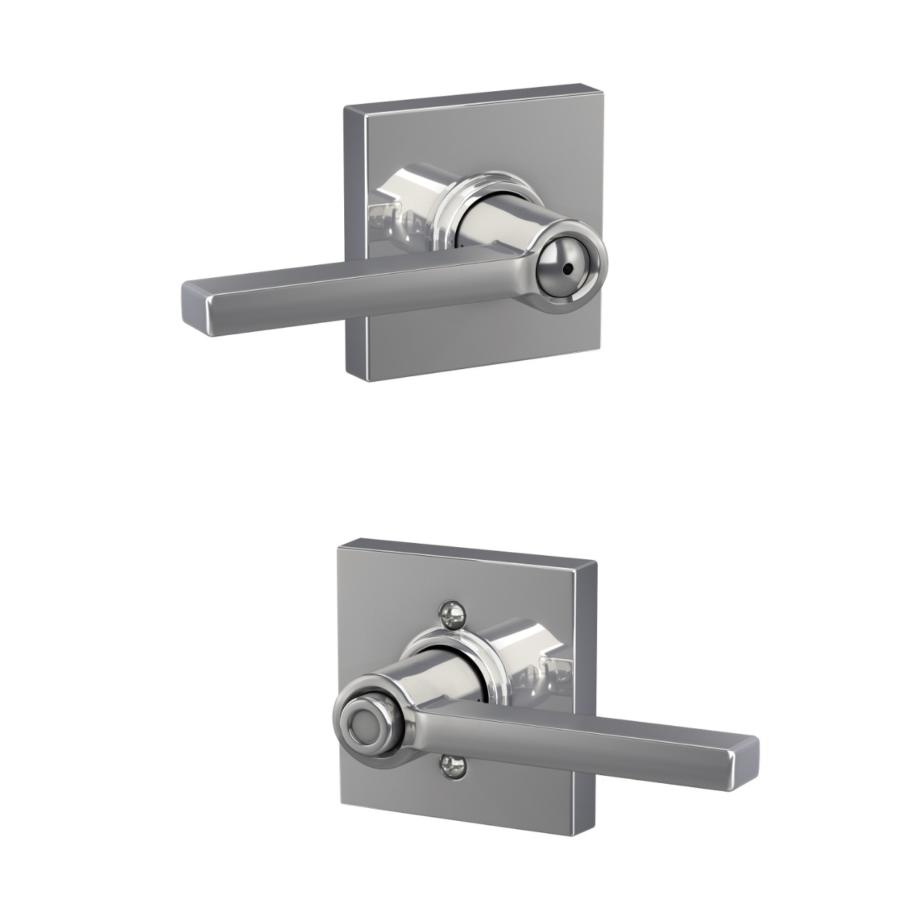 Latitude lever Bed & Bath Lock with Collins Trim