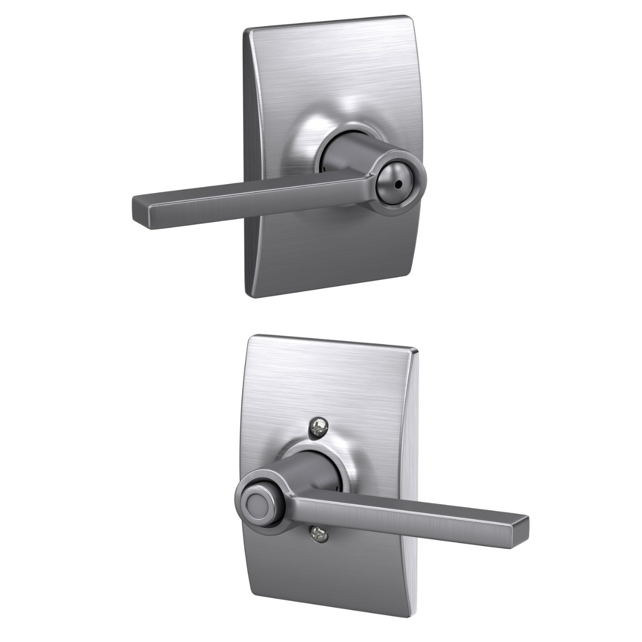 Latitude Lever Bed & Bath Lock with Century Trim
