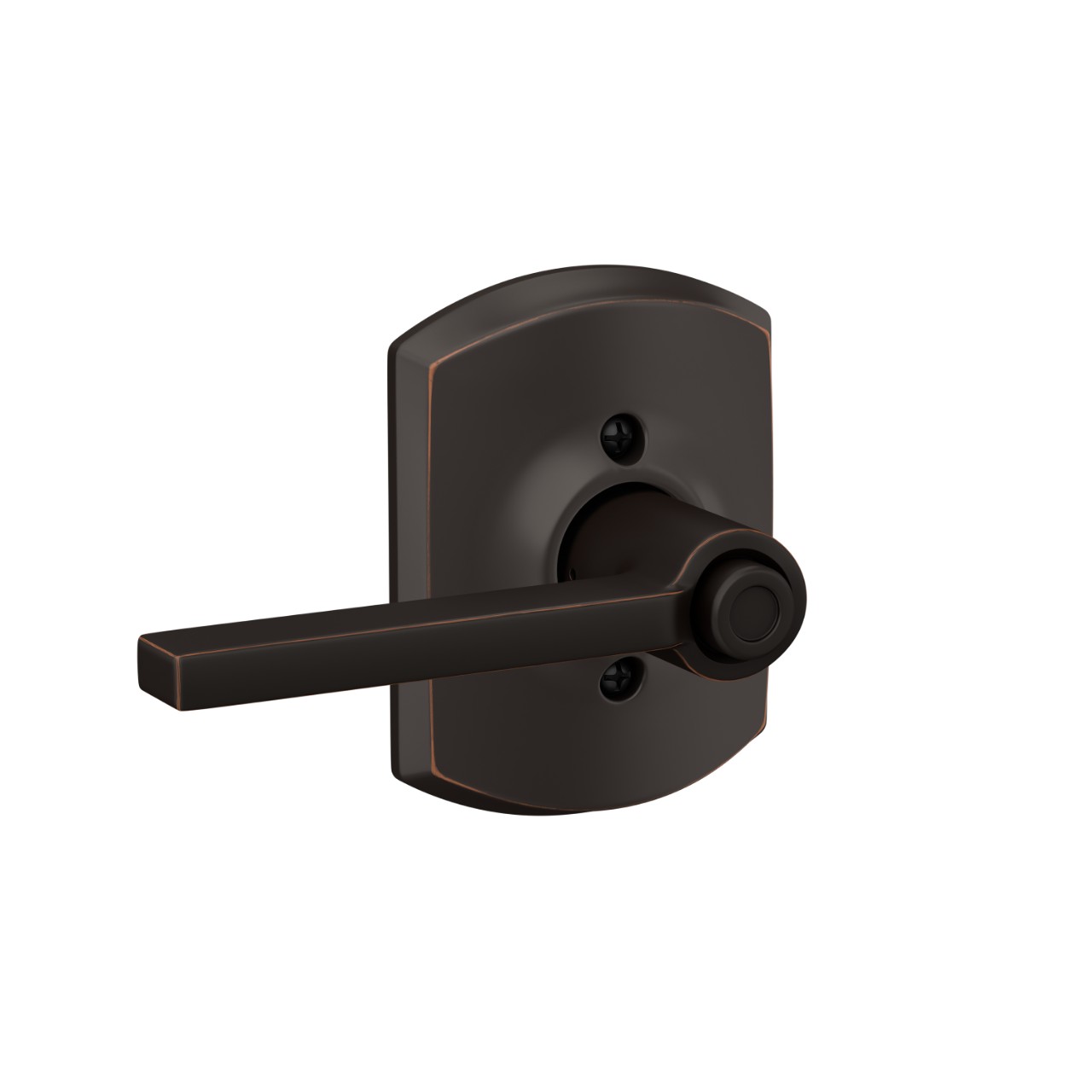 Latitude Lever Bed & Bath Lock with Greenwich Trim
