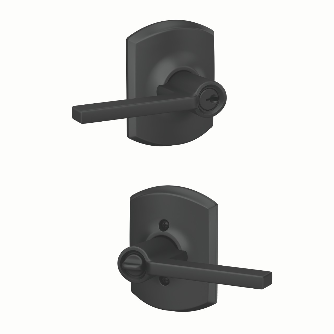Latitude Lever Keyed Entry Lock with Greenwich Trim