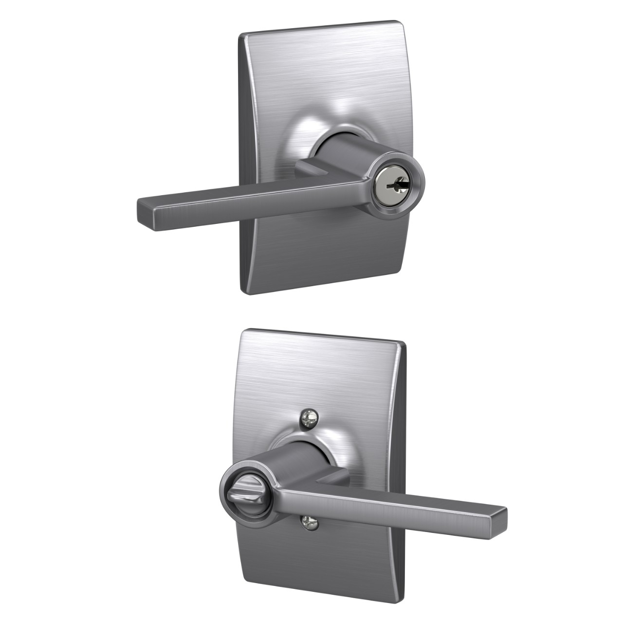 Latitude Lever Keyed Entry Lock with Century Trim