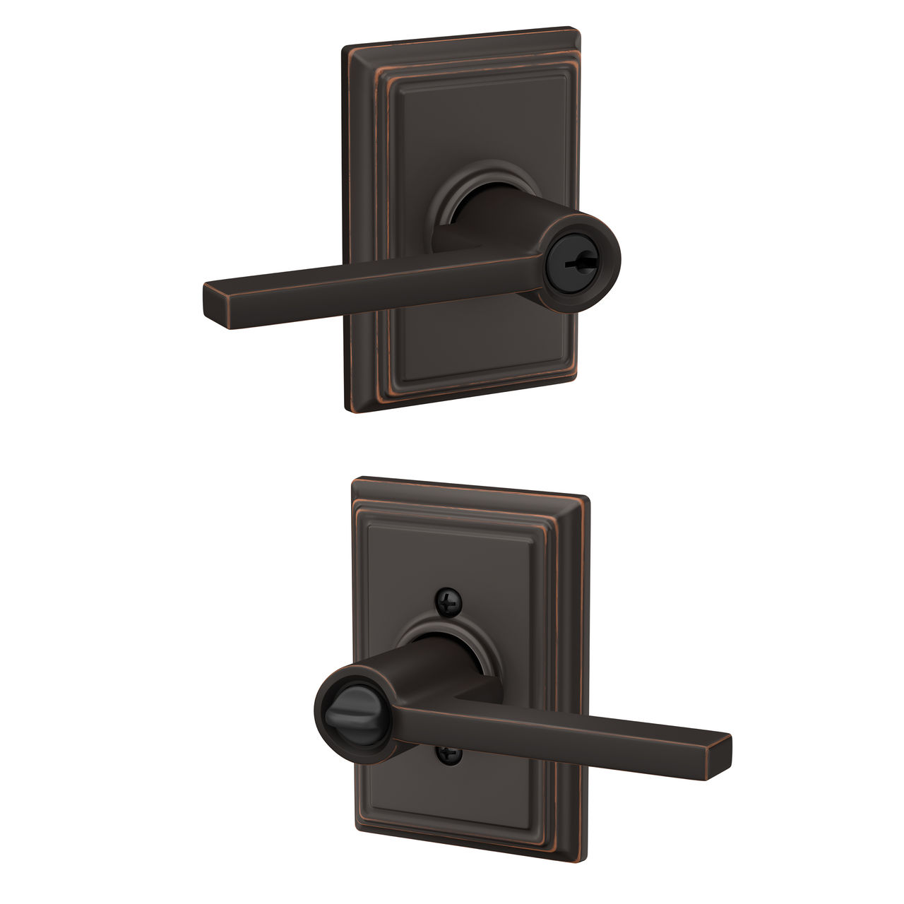 Latitude Lever Keyed Entry Lock with Addison Trim