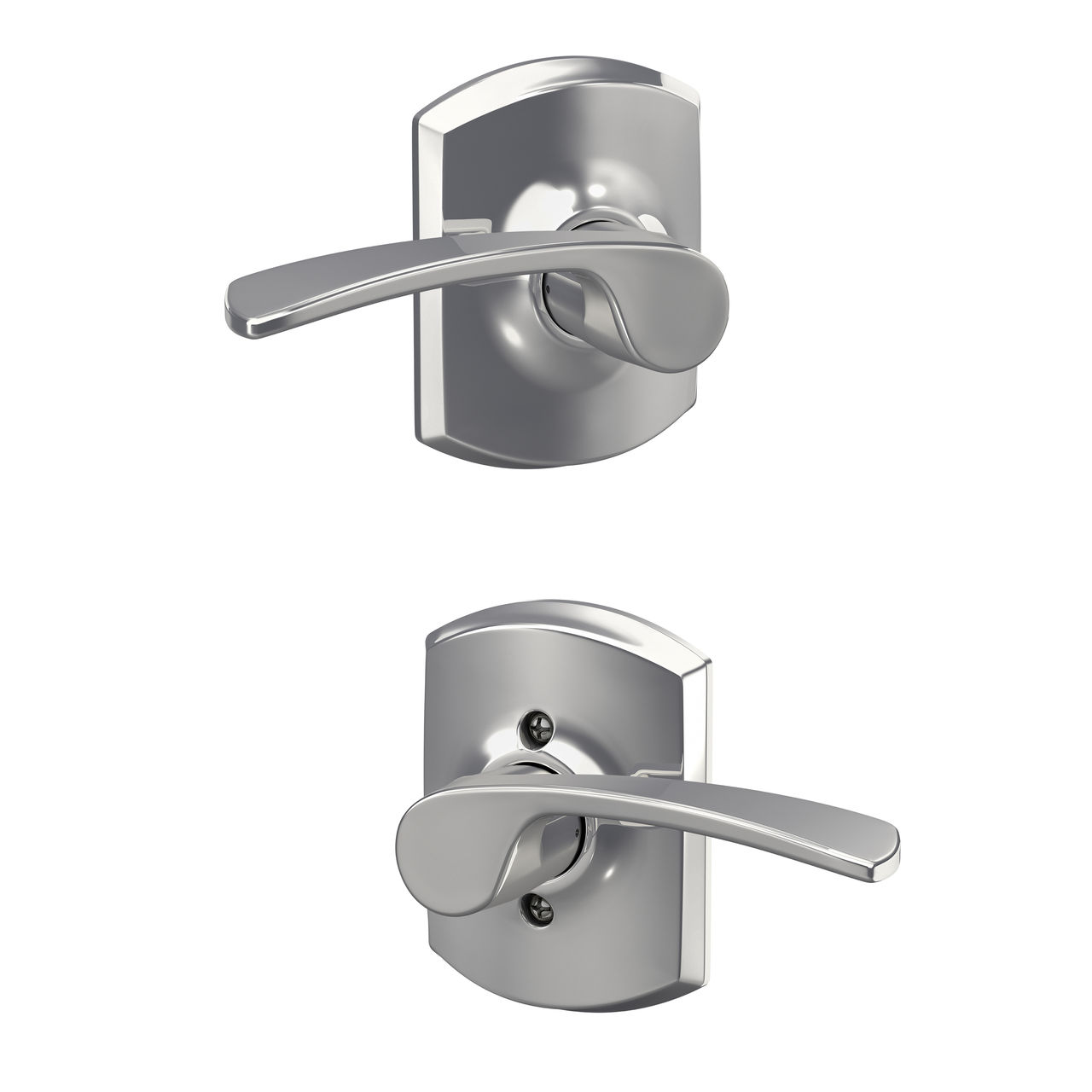 Merano Lever Hall & Closet Lock with Greenwich Trim