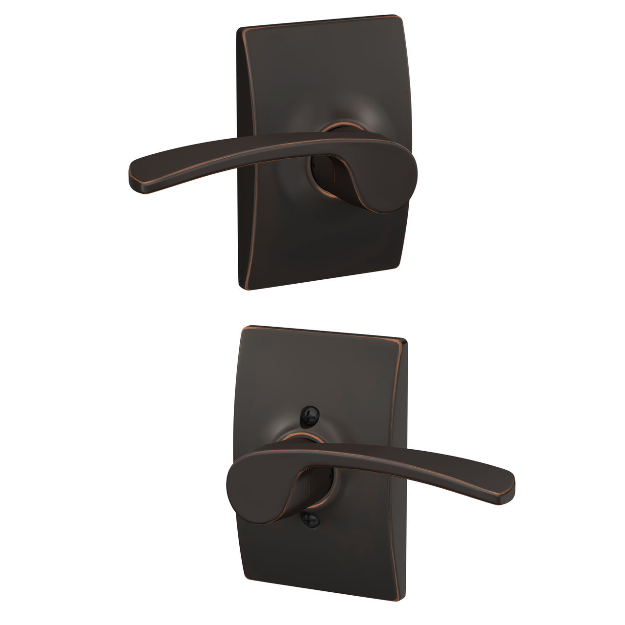 Merano Lever Hall & Closet Lock with Century Trim