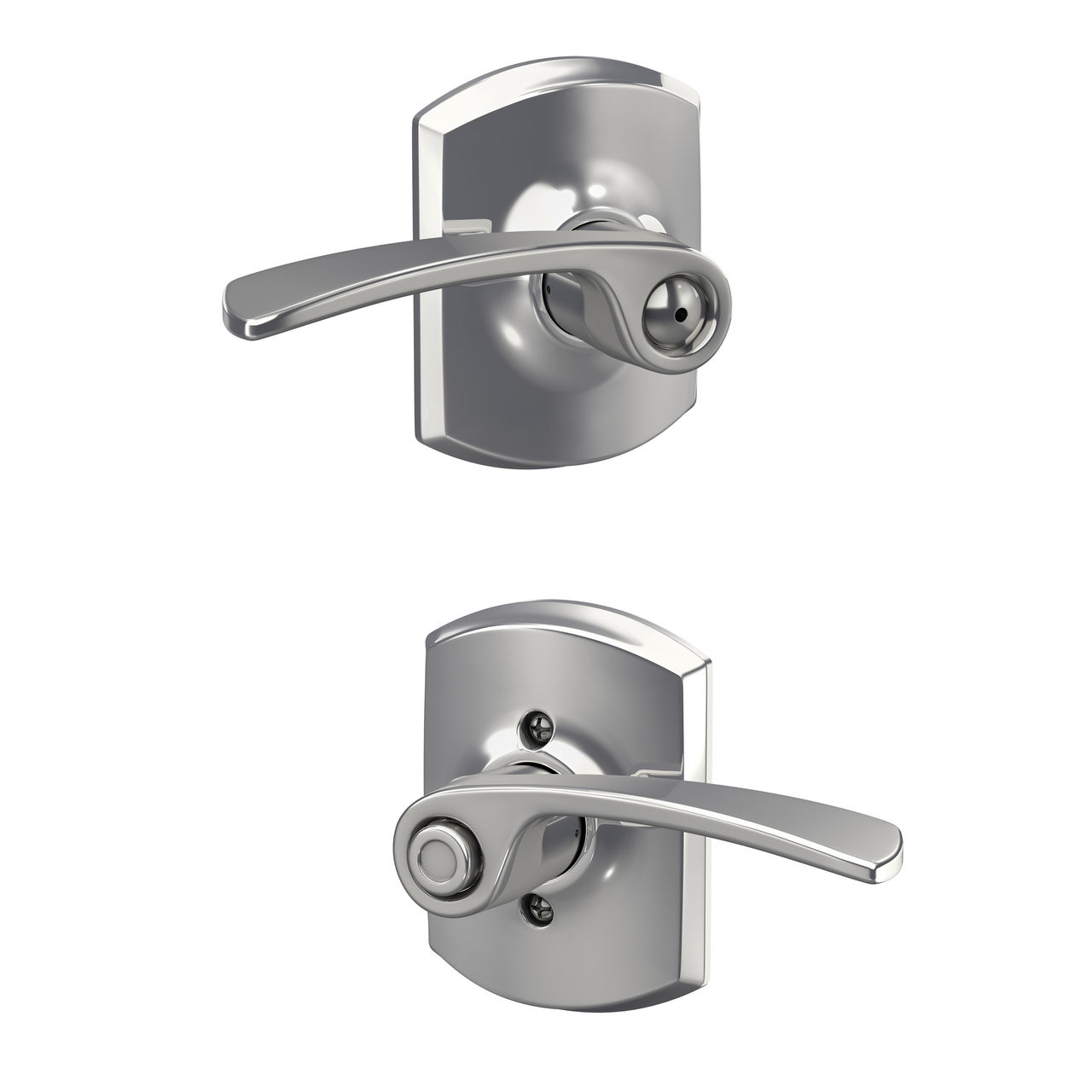 Merano Lever Bed & Bath Lock with Greenwich Trim