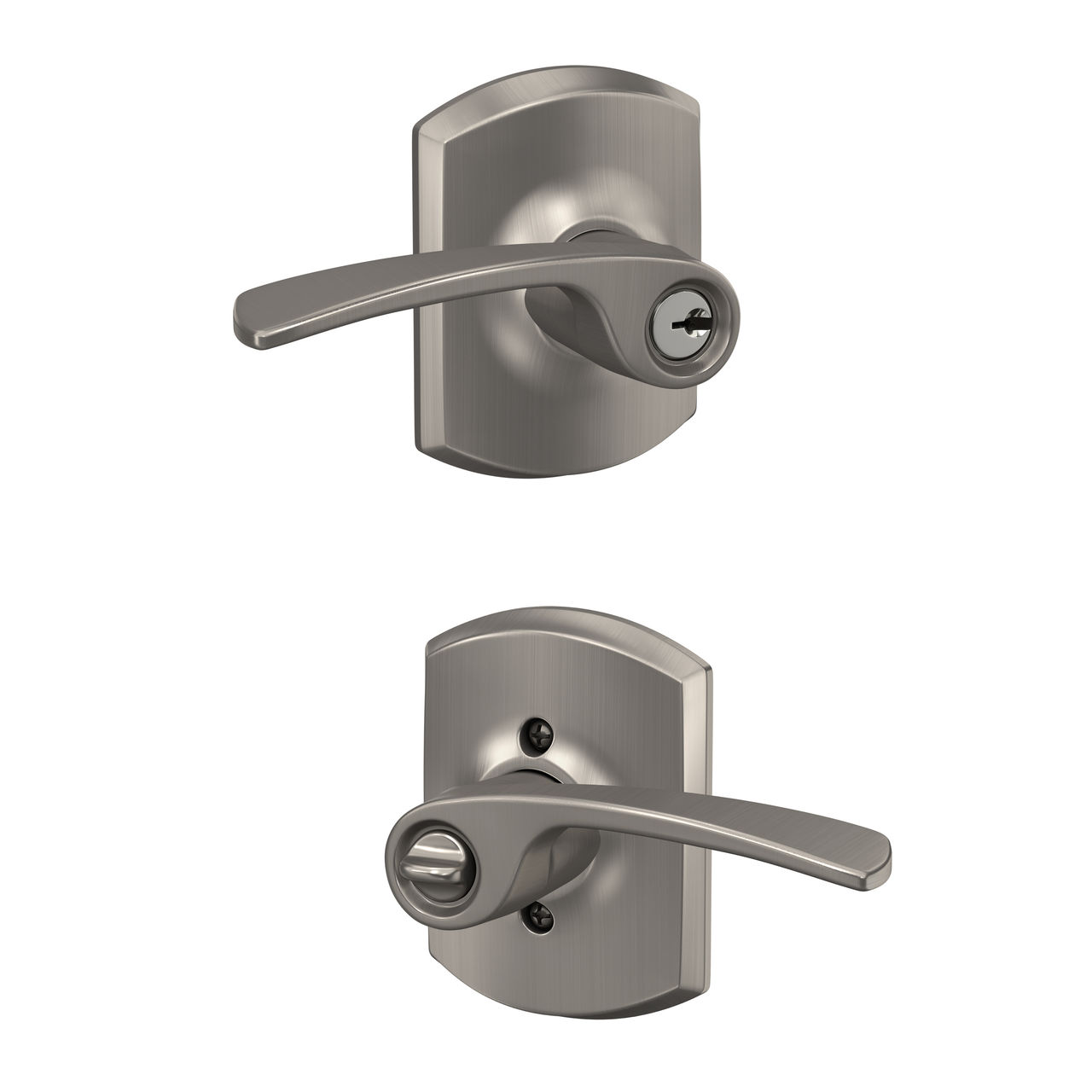 Merano Lever Keyed Entry Lock with Greenwich Trim