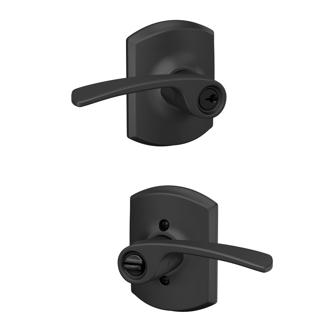 Merano Lever Keyed Entry Lock with Greenwich Trim