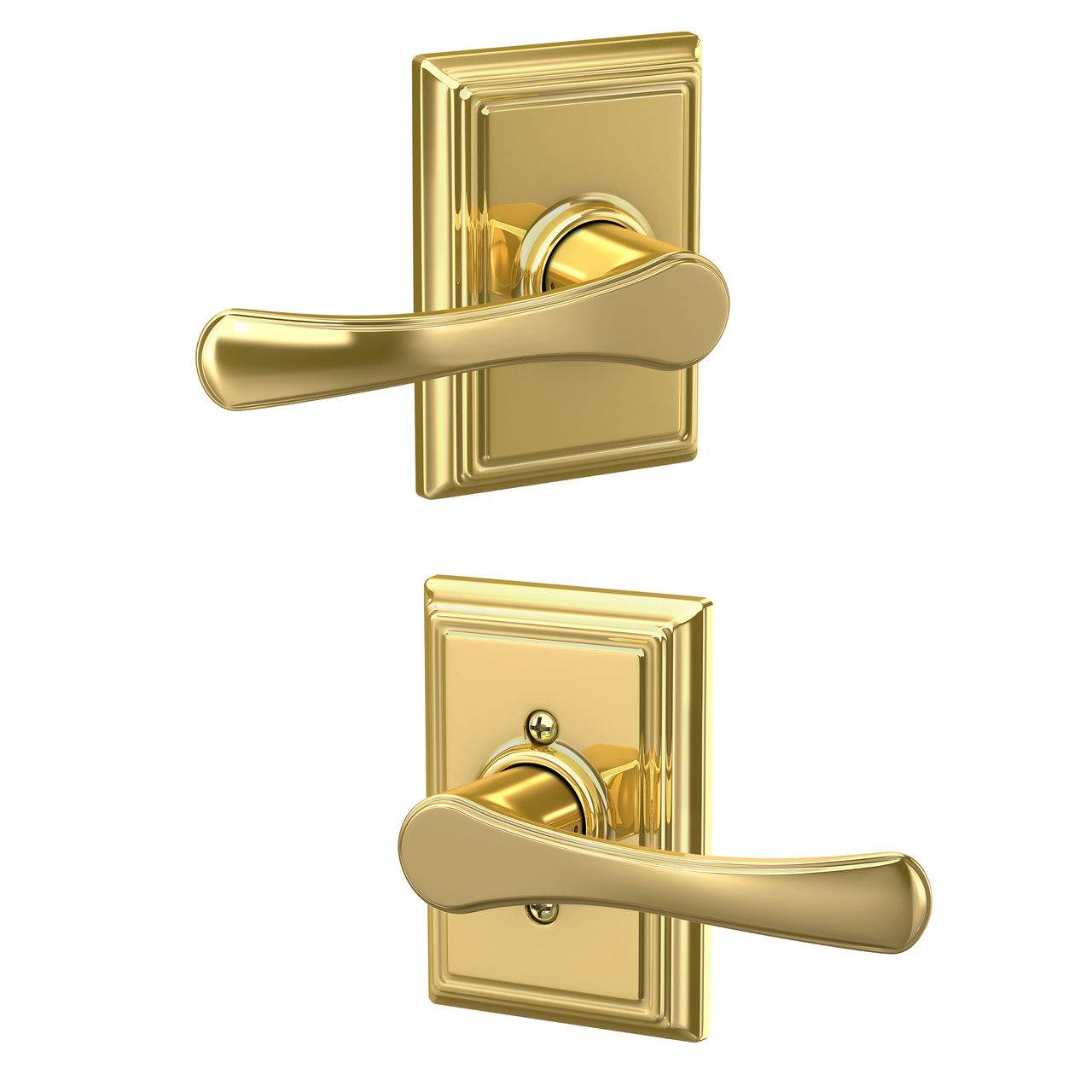 Avila Lever Hall & Closet Lock with Addison Trim