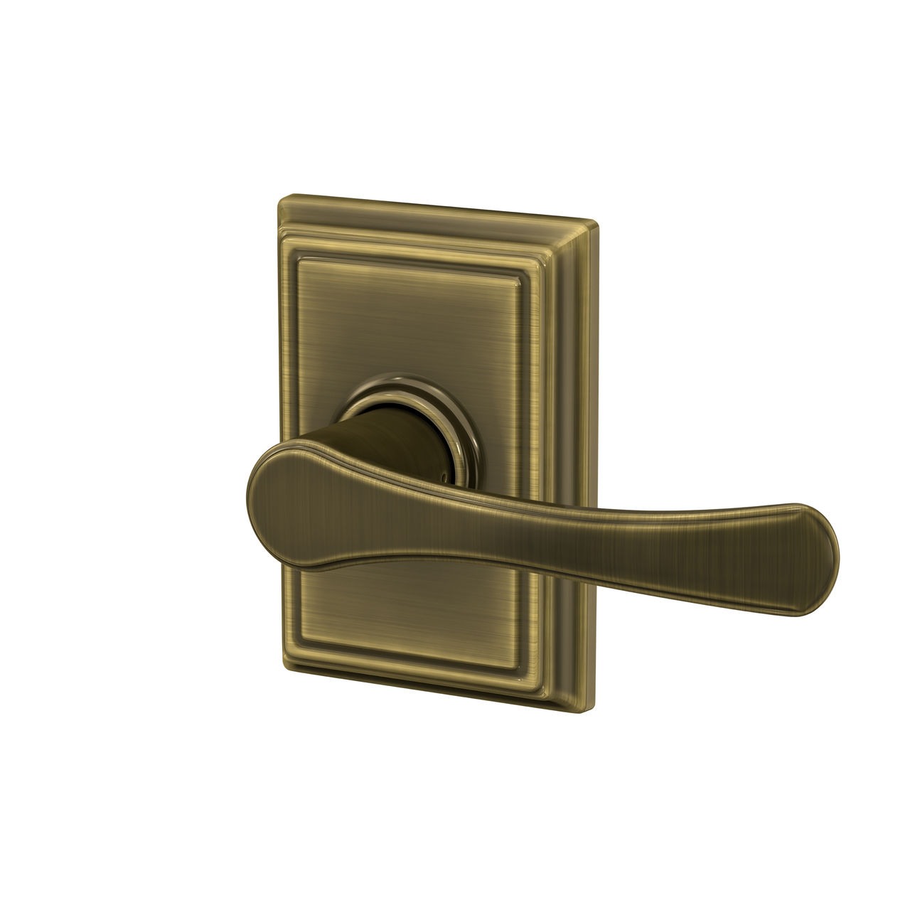 Avila Lever Hall & Closet Lock with Addison Trim