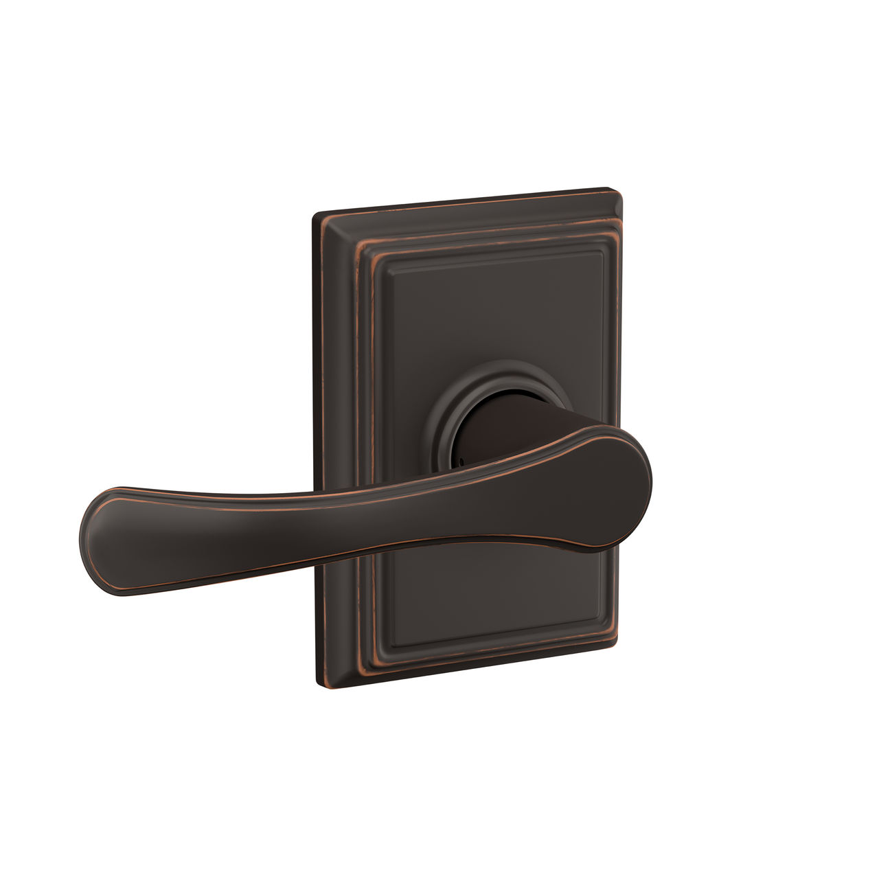 Avila Lever Hall & Closet Lock with Addison Trim