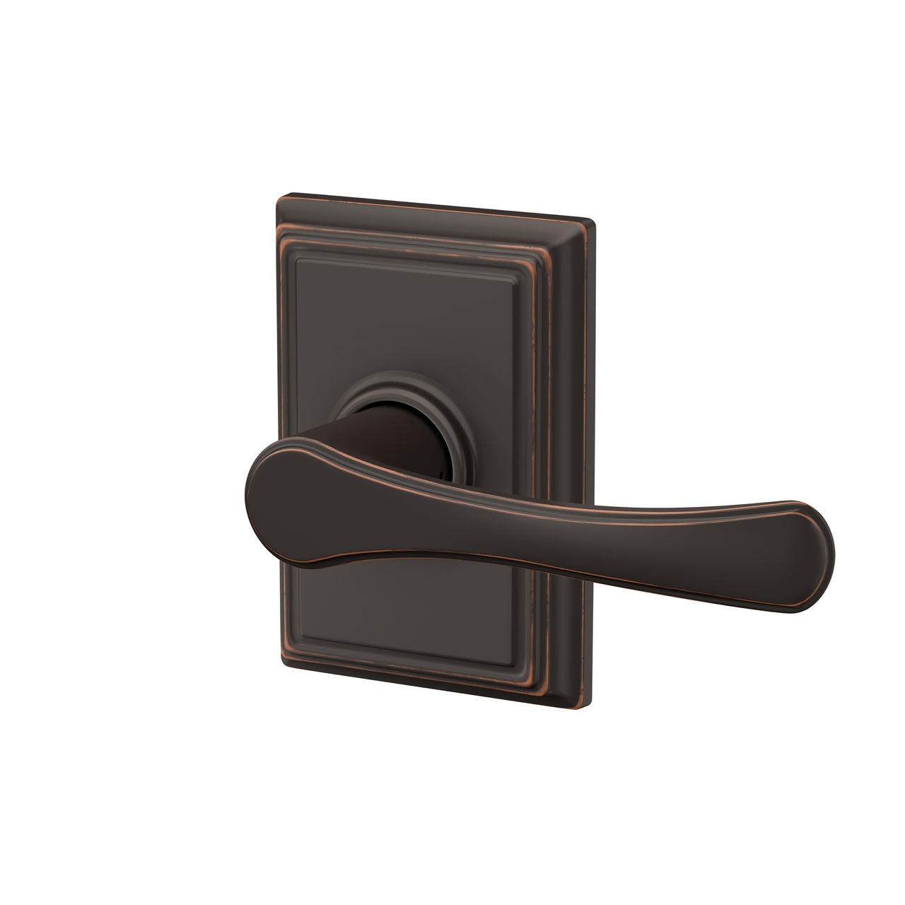 Avila Lever Hall & Closet Lock with Addison Trim